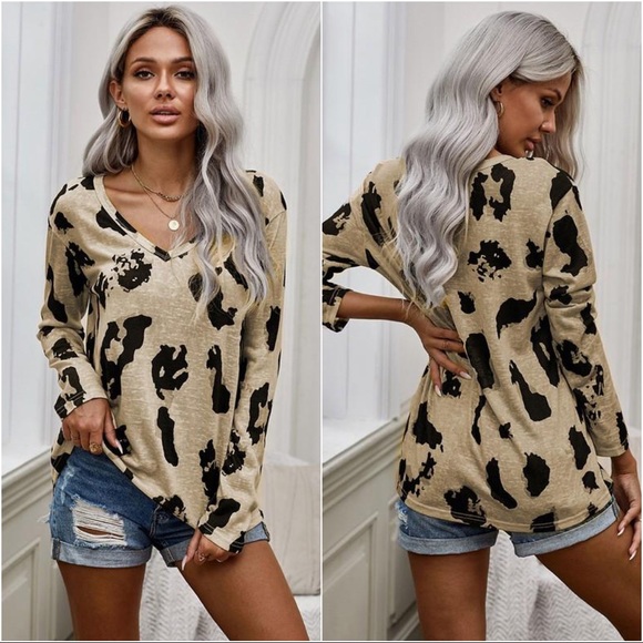 LOVE HER WILD BLOUSE- LEOPARD - Picture 2 of 4